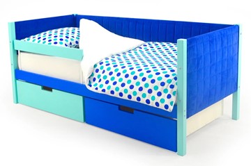 Детская кровать-тахта мягкая Skogen мятно-синий в Южно-Сахалинске