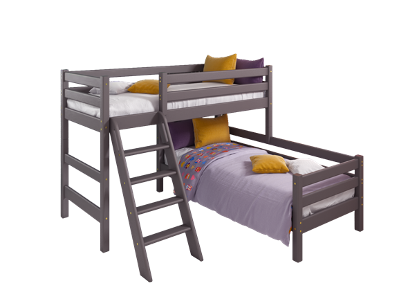 Детская кровать двухъярусная угловая Соня, Вариант 8 Лаванда в Южно-Сахалинске - изображение