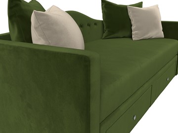 Диван-кровать Дориан, Зеленый/Бежевый (Микровельвет) в Южно-Сахалинске - предосмотр 3