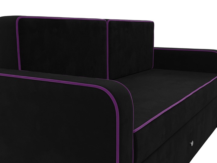 Детский диван Смарт, Черный/Фиолетовый (Микровельвет) в Южно-Сахалинске - изображение 6