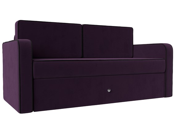 Детский диван-трансформер Смарт, Фиолетовый\Черный (Велюр) в Южно-Сахалинске - изображение