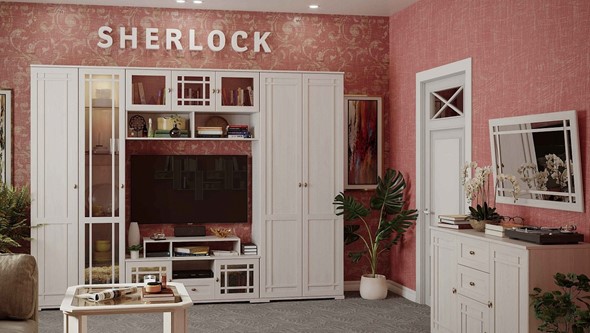 Набор мебели для гостиной Sherlock №3, Ясень Анкор светлый в Южно-Сахалинске - изображение