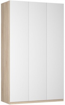 Шкаф 3-х дверный Реал распашной (Push to open; R-198х135х45-1-PO), без зеркала в Южно-Сахалинске - изображение