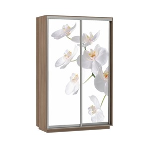 Шкаф Экспресс 1400x600x2400, Орхидея белая/шимо темный в Южно-Сахалинске - предосмотр