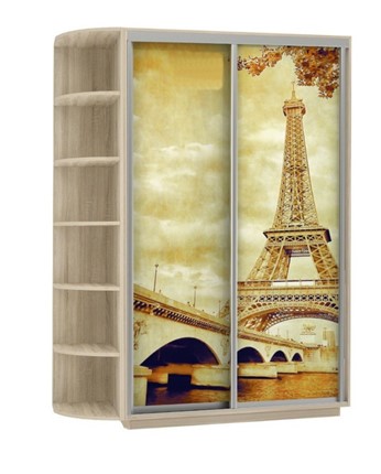 Шкаф Экспресс 1500x600x2200, со стеллажом, Париж/дуб сонома в Южно-Сахалинске - изображение