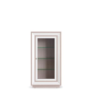 Шкаф низкий  (1 стеклодверь) Прато 776, Ясень светлый \ жемчуг в Южно-Сахалинске