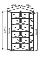 Шкаф угловой Витрина - 2 в Южно-Сахалинске - изображение 2