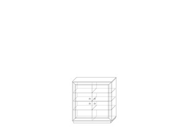 Шкаф четырехдверный низкий Прато - 1364, Ясень светлый \ жемчуг в Южно-Сахалинске - предосмотр 1