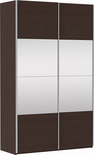 Шкаф двухдверный Прайм (ДСП/Зеркало) 1200x570x2300, венге в Южно-Сахалинске - изображение 2