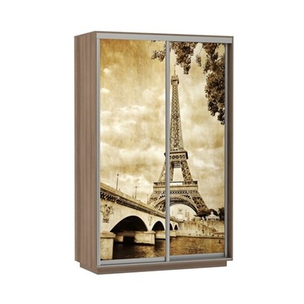 Шкаф 2-х дверный Экспресс 1400x600x2400, Париж/шимо темный в Южно-Сахалинске - изображение