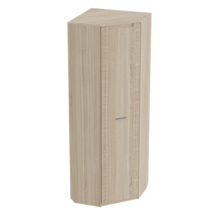 Шкаф распашной угловой Элана, Дуб сонома 720х720х208 в Южно-Сахалинске - изображение