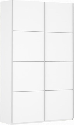 Шкаф 2-х створчатый Прайм (ДСП/ДСП) 1600x570x2300, белый снег в Южно-Сахалинске - изображение