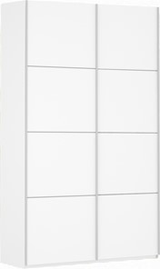 Шкаф 2-дверный Прайм (ДСП/ДСП) 1200x570x2300, белый снег в Южно-Сахалинске - предосмотр