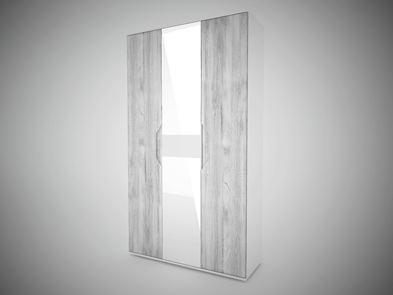 Шкаф 3-х дверный Сорренто 3 с зеркалами в Южно-Сахалинске - изображение