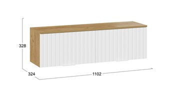 Настенный шкаф Хилтон 1100 (Дуб Крафт Золотой/Белый матовый) в Южно-Сахалинске - предосмотр 4