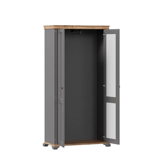 Шкаф двухстворчатый в гостинную Амели (Оникс серый) ЛД 642.880 в Южно-Сахалинске - изображение 2