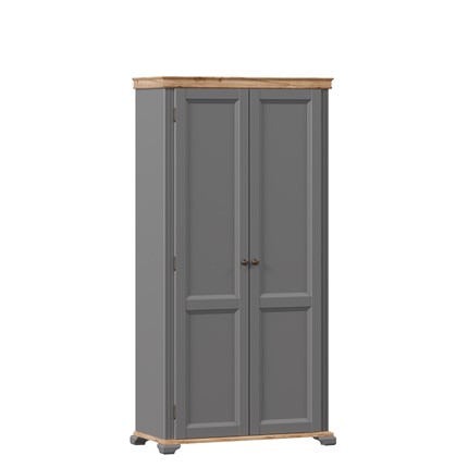 Шкаф двухстворчатый в гостинную Амели (Оникс серый) ЛД 642.880 в Южно-Сахалинске - изображение