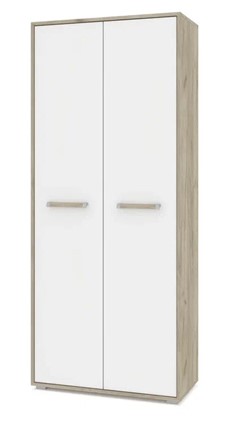 Распашной шкаф Флорида, Ф20, Серый дуб/Белый в Южно-Сахалинске - изображение