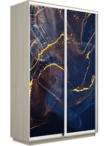 Шкаф Экспресс 1200x450x2400, Абстракция золотая пыль/шимо светлый в Южно-Сахалинске