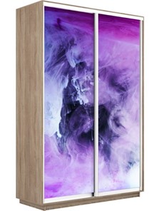 Шкаф 2-х створчатый Экспресс 1200x450x2400, Фиолетовый дым/дуб сонома в Южно-Сахалинске