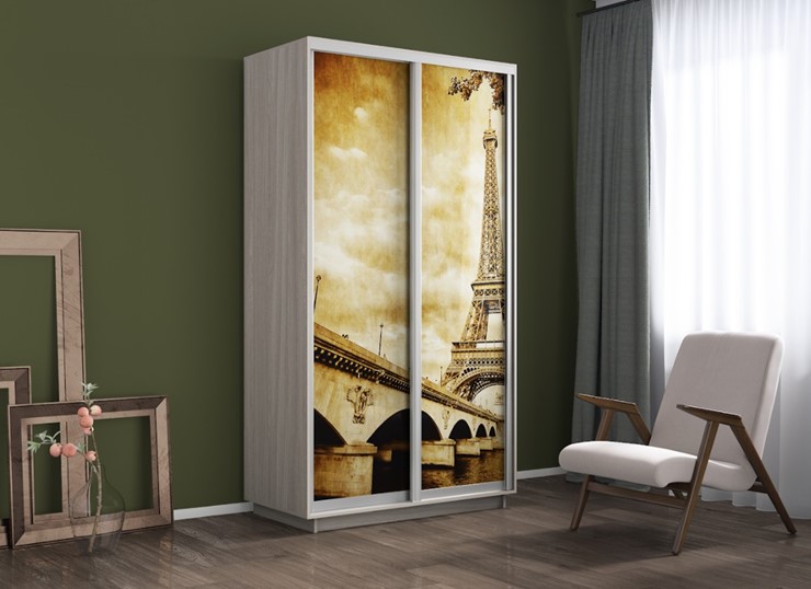 Шкаф 2-створчатый Экспресс 1200x600x2400, Париж/шимо светлый в Южно-Сахалинске - изображение 3
