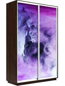 Шкаф 2-х дверный Экспресс 1600x450x2400, Фиолетовый дым/венге в Южно-Сахалинске - предосмотр