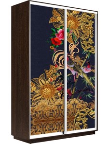 Шкаф Экспресс 1600x450x2400, Золотой орнамент/венге в Южно-Сахалинске