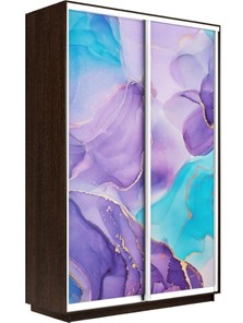 Шкаф Экспресс 1600x600x2400, Абстракция фиолетовая/венге в Южно-Сахалинске - предосмотр