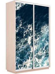 Шкаф Экспресс 1600x600x2400, Морские волны/дуб молочный в Южно-Сахалинске