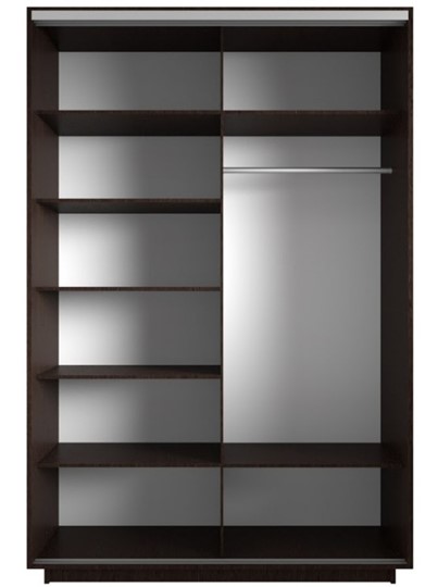 Шкаф 2-х дверный Экспресс 1700x600x2200, со стеллажом, Ночной Лондон/венге в Южно-Сахалинске - изображение 1