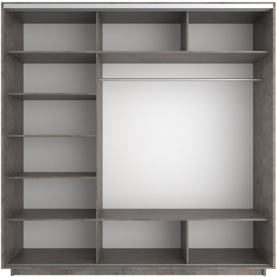 Шкаф 3-дверный Экспресс 1800х600х2400, Пионы/бетон в Южно-Сахалинске - изображение 1
