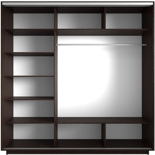 Шкаф Экспресс со стеллажом, 2400х600х2200, Улица/венге в Южно-Сахалинске - изображение 1