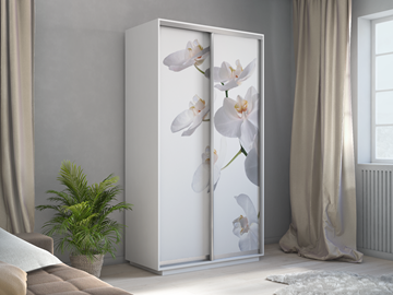 Шкаф двухдверный Хит 1200x600x2200, белая орхидея, белый снег в Южно-Сахалинске - предосмотр 3