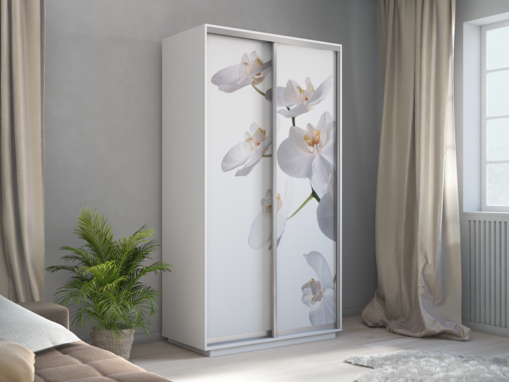 Шкаф двухдверный Хит 1200x600x2200, белая орхидея, белый снег в Южно-Сахалинске - изображение 3