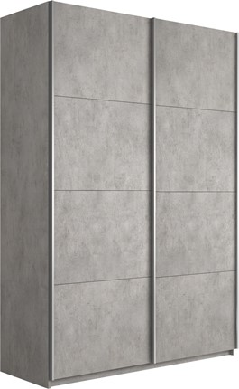 Шкаф 2-дверный Прайм (ДСП/ДСП) 1200x570x2300, бетон в Южно-Сахалинске - изображение