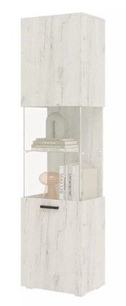 Шкаф-пенал Алтея Дуб крафт белый в Южно-Сахалинске - изображение