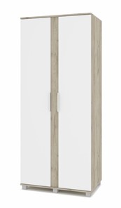 Шкаф 2-х дверный П-21, Серый дуб/Белый в Южно-Сахалинске - предосмотр