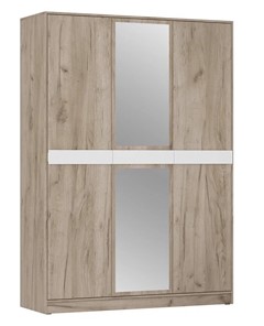 Шкаф 3-х дверный ШРК-3 Шарм с зеркалом Дуб Крафт Серый/Белый Бриллиант в Южно-Сахалинске