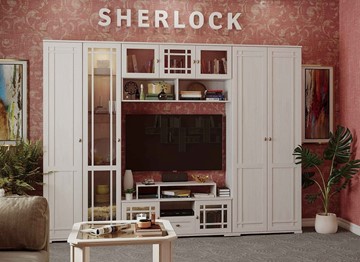 Шкаф в гостиную Sherlock 11, Ясень Анкор светлый в Южно-Сахалинске - предосмотр 1