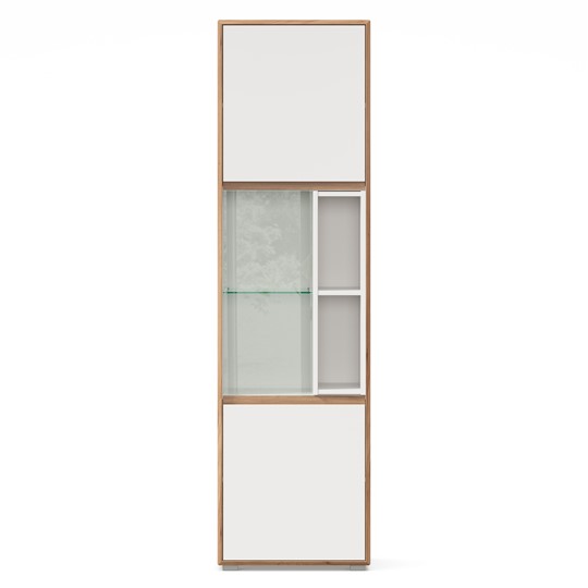 Шкаф-витрина для посуды большой Лайн Белый ЛД 693.050 в Южно-Сахалинске - изображение 1