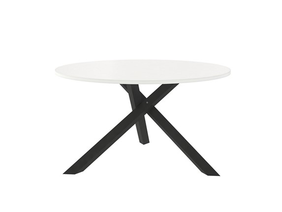 Круглый стол Триада-15Д, черный/белый в Южно-Сахалинске - изображение