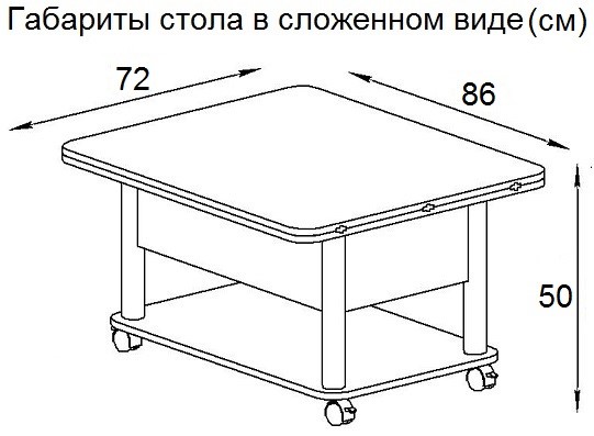 Складной стол-трансформер Дебют-3, белый/белый в Южно-Сахалинске - изображение 6