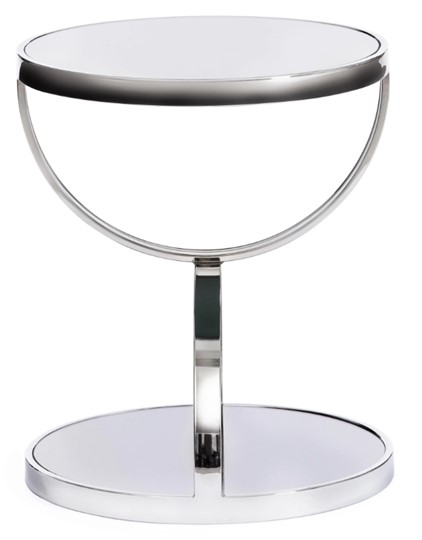Столик GROTTO (mod. 9157) металл/дымчатое стекло, 42х42х50, хром в Южно-Сахалинске - изображение 1