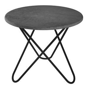 Круглый столик BeautyStyle-20 (серый бетон/черный) в Южно-Сахалинске - предосмотр