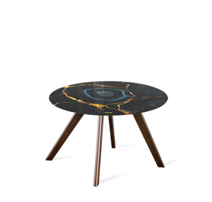 Круглый столик SHT-S39 / SHT-TT32 60 стекло/МДФ (титановый кварц/венге) в Южно-Сахалинске - предосмотр