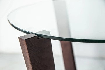 Овальный столик Оникс-6, Венге/Прозрачное стекло в Южно-Сахалинске - предосмотр 4