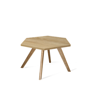Шестигранный столик SHT-S39 / SHT-ТT20 60 ЛДСП (дуб песочный/брашированный коричневый) в Южно-Сахалинске