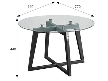 Стеклянный столик Рилле-445 (серый графит) в Южно-Сахалинске - предосмотр 5