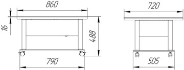 Складной стол-трансформер Дебют-3, венге светлый/хром в Южно-Сахалинске - предосмотр 1