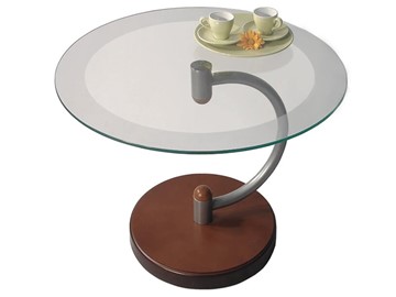 Стеклянный столик Дуэт 13Н (металлик средне-коричневый) в Южно-Сахалинске